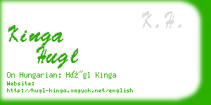 kinga hugl business card